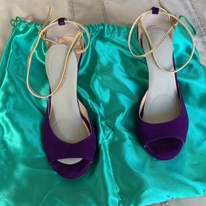 Purple tango dancing shoes